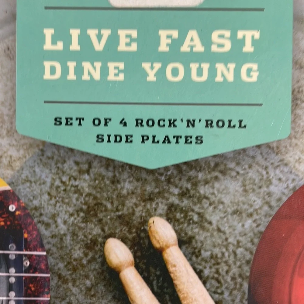 Set of 4 Rock N’ Roll Side Plates - Picture 9 of 9